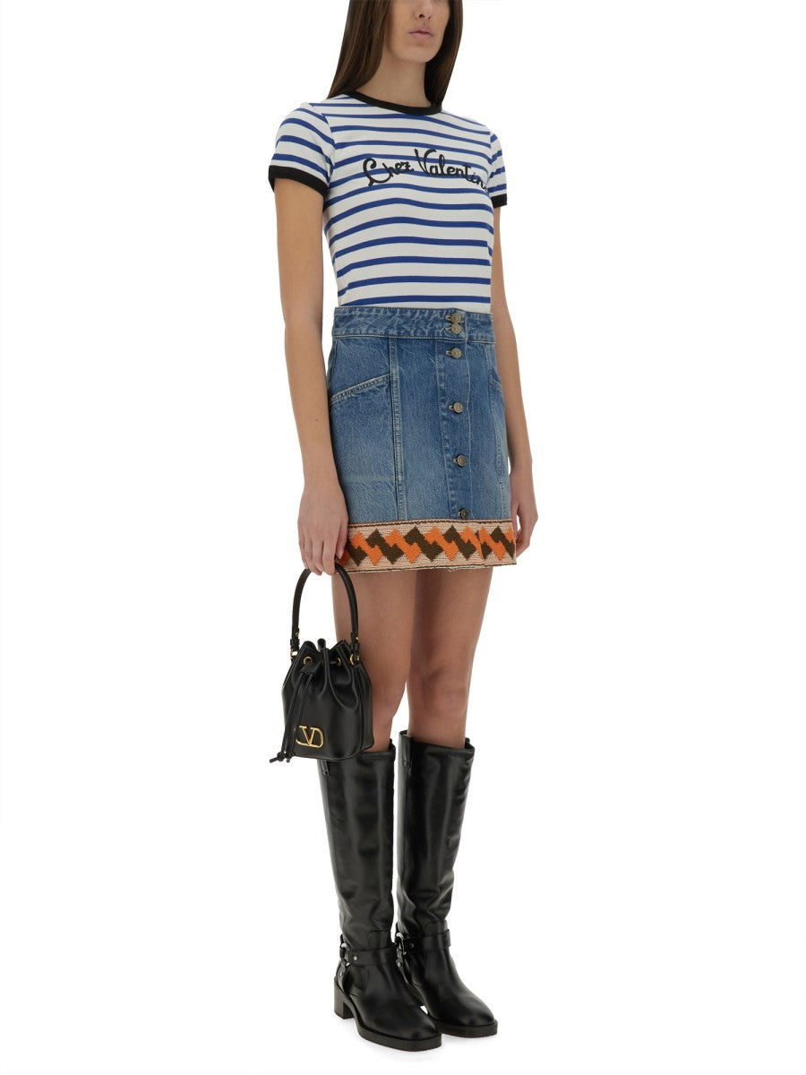 Valentino - Woman - Blue - T-shirt