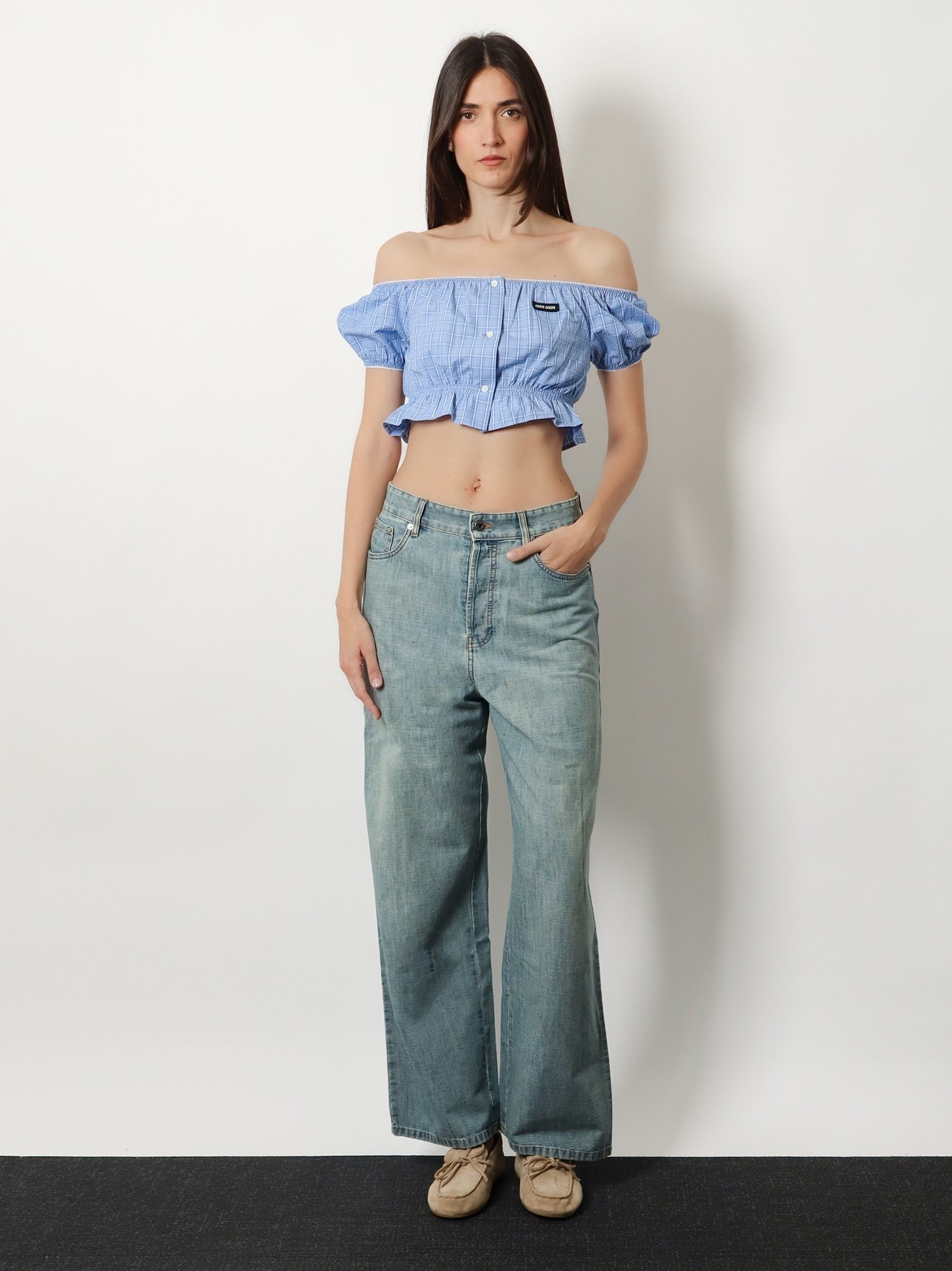Miu Miu - Woman - Blue - T-shirt