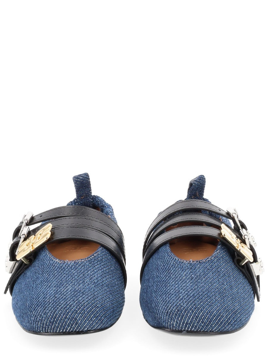 GANNI - Woman - Blue - Flat