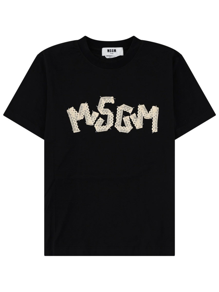msgm - Woman - Black - T-shirt