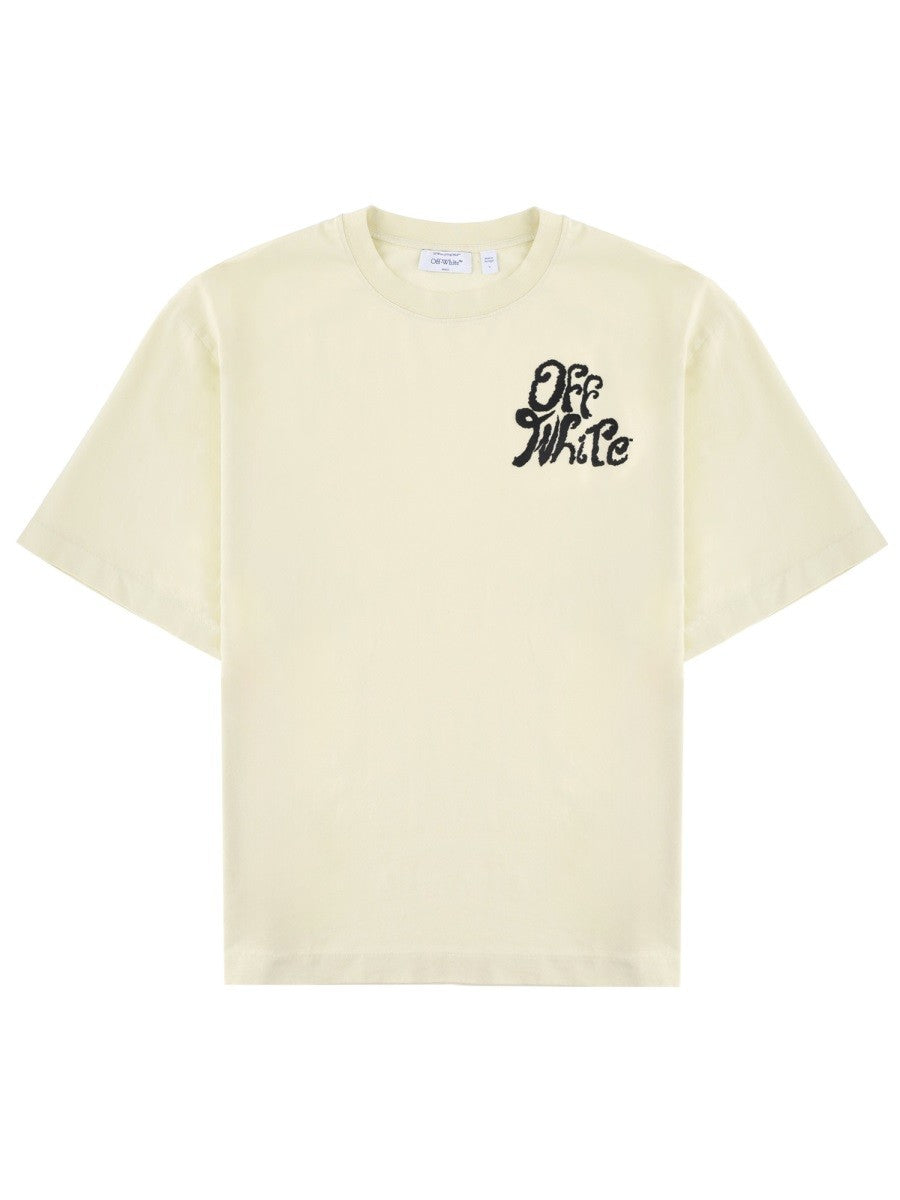 Off-white - Man - Beige - T-shirt