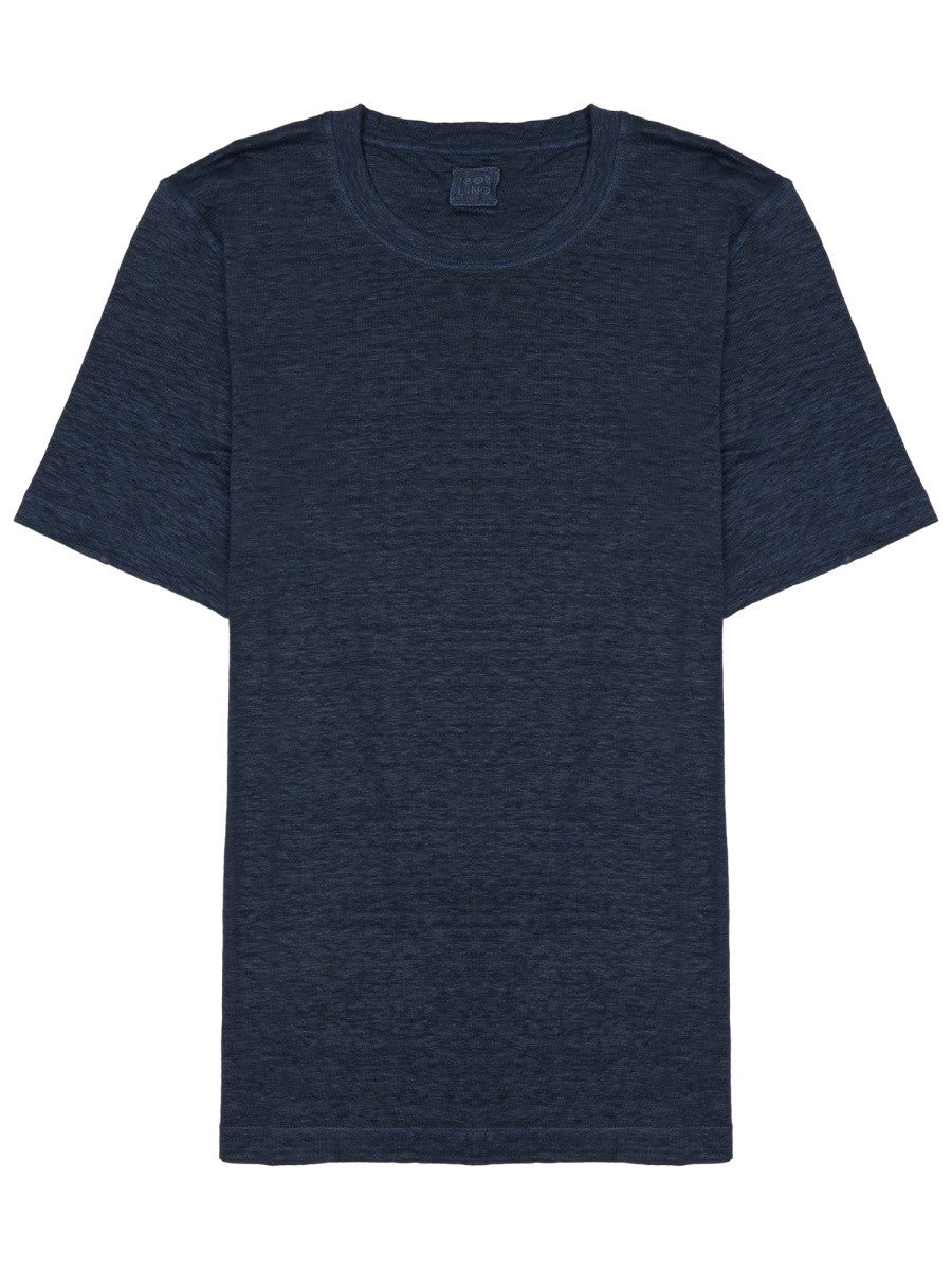 120% LINO - Man - Blue - T-shirt