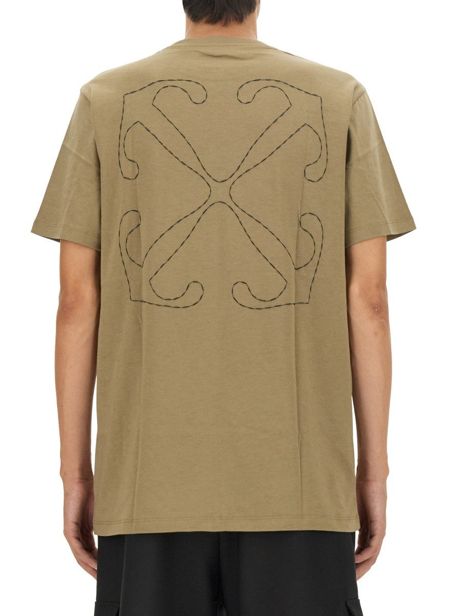 Off-white - Man - Beige - T-shirt