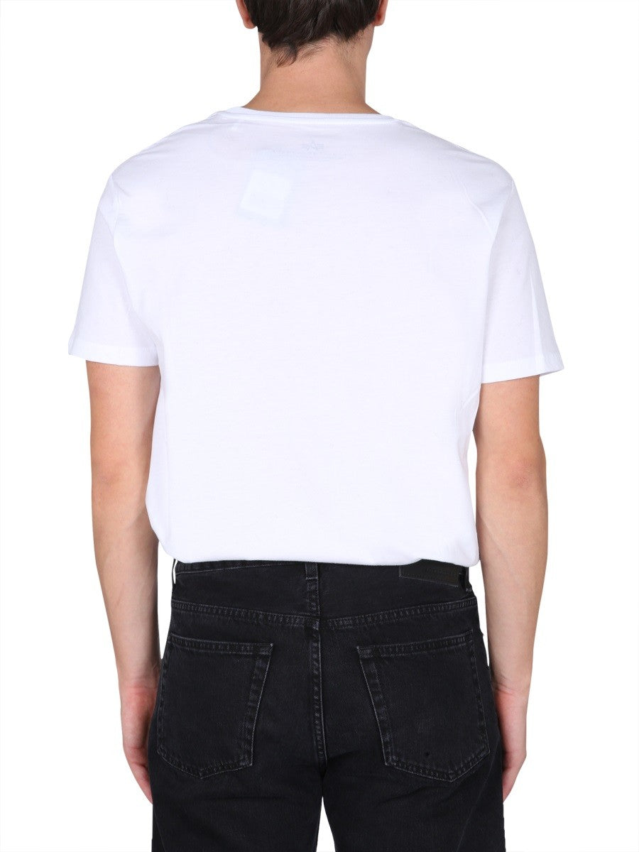 ALPHA INDUSTRIES - Man - White - T-shirt