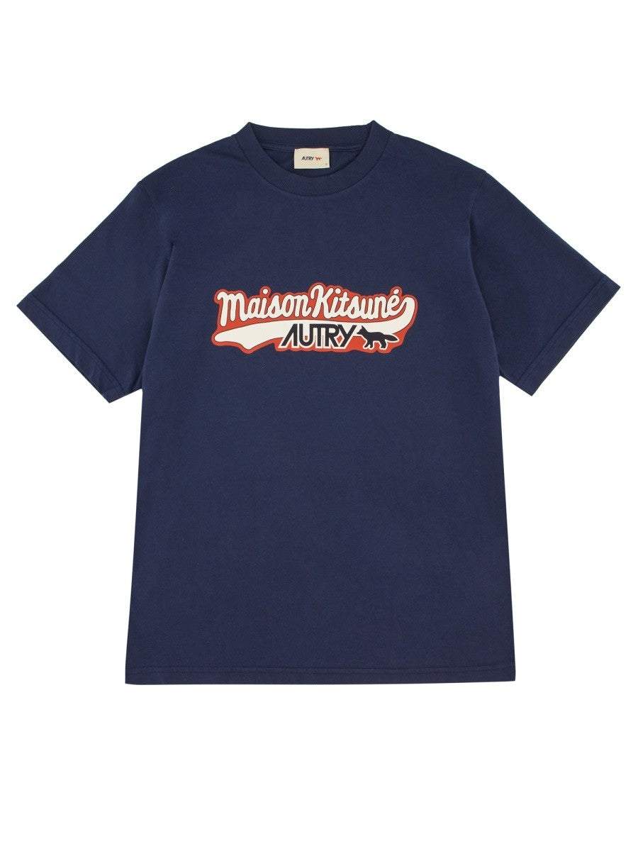 AUTRY X MAISON KITSUNÉ - Unisex - Blue - T-shirt