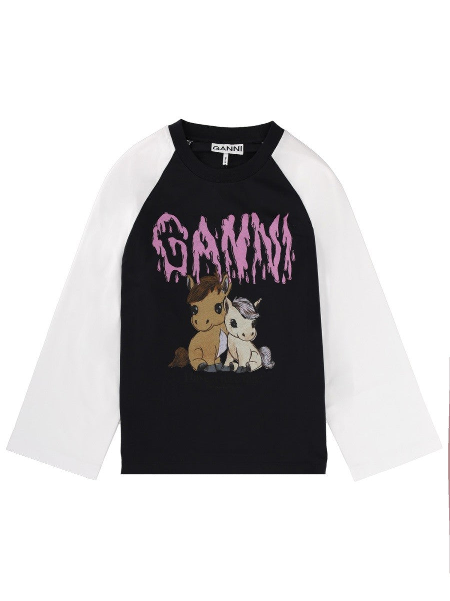 GANNI - Woman - Black - T-shirt
