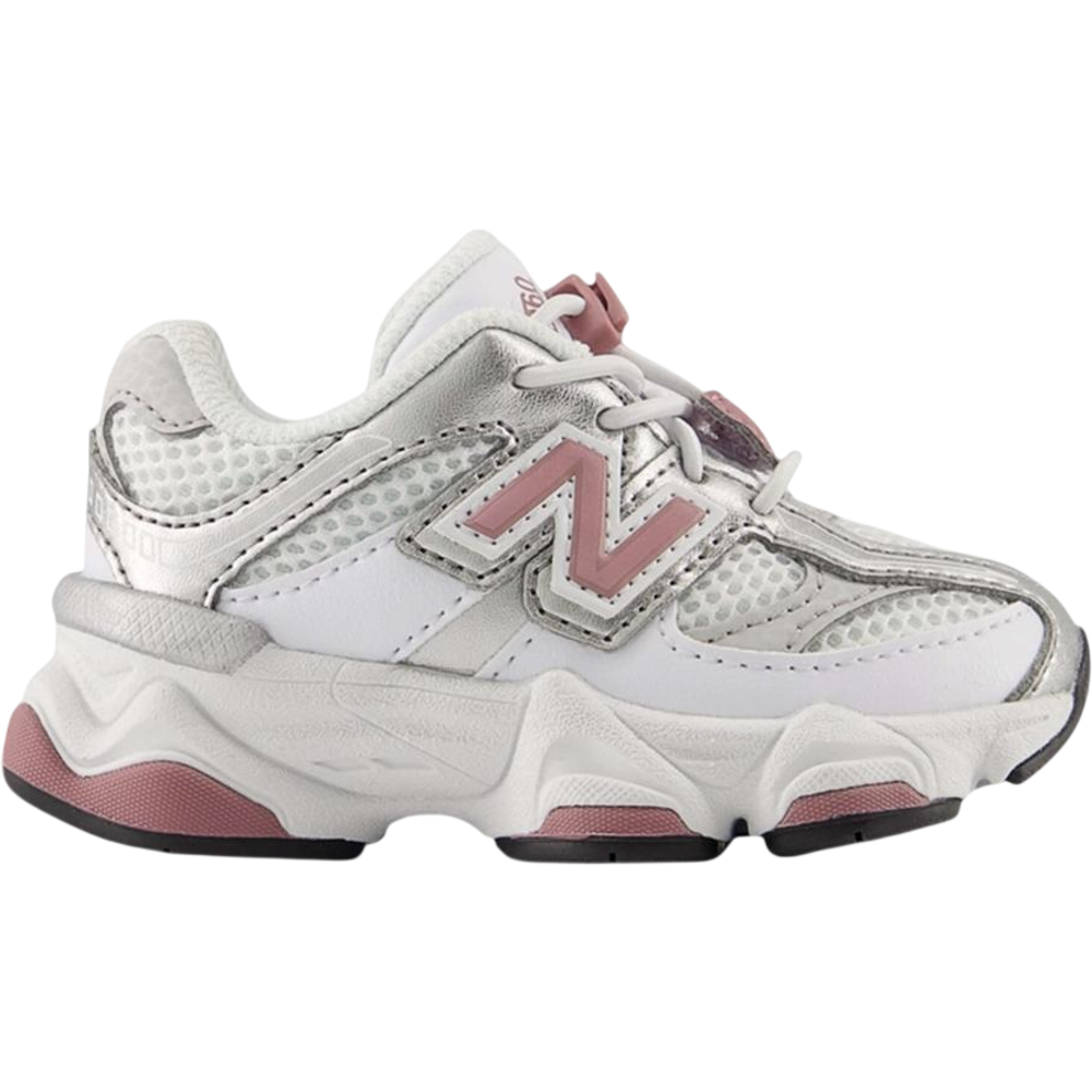 New Balance 9060 Bungee Lace Fehér/Rosewood/Ezüst (TD)