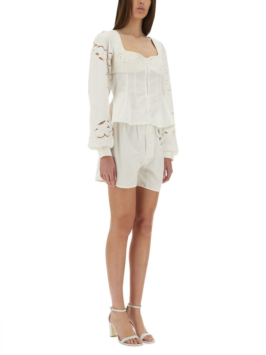 MARINE SERRE - Női - Fehér - RövidNadrág