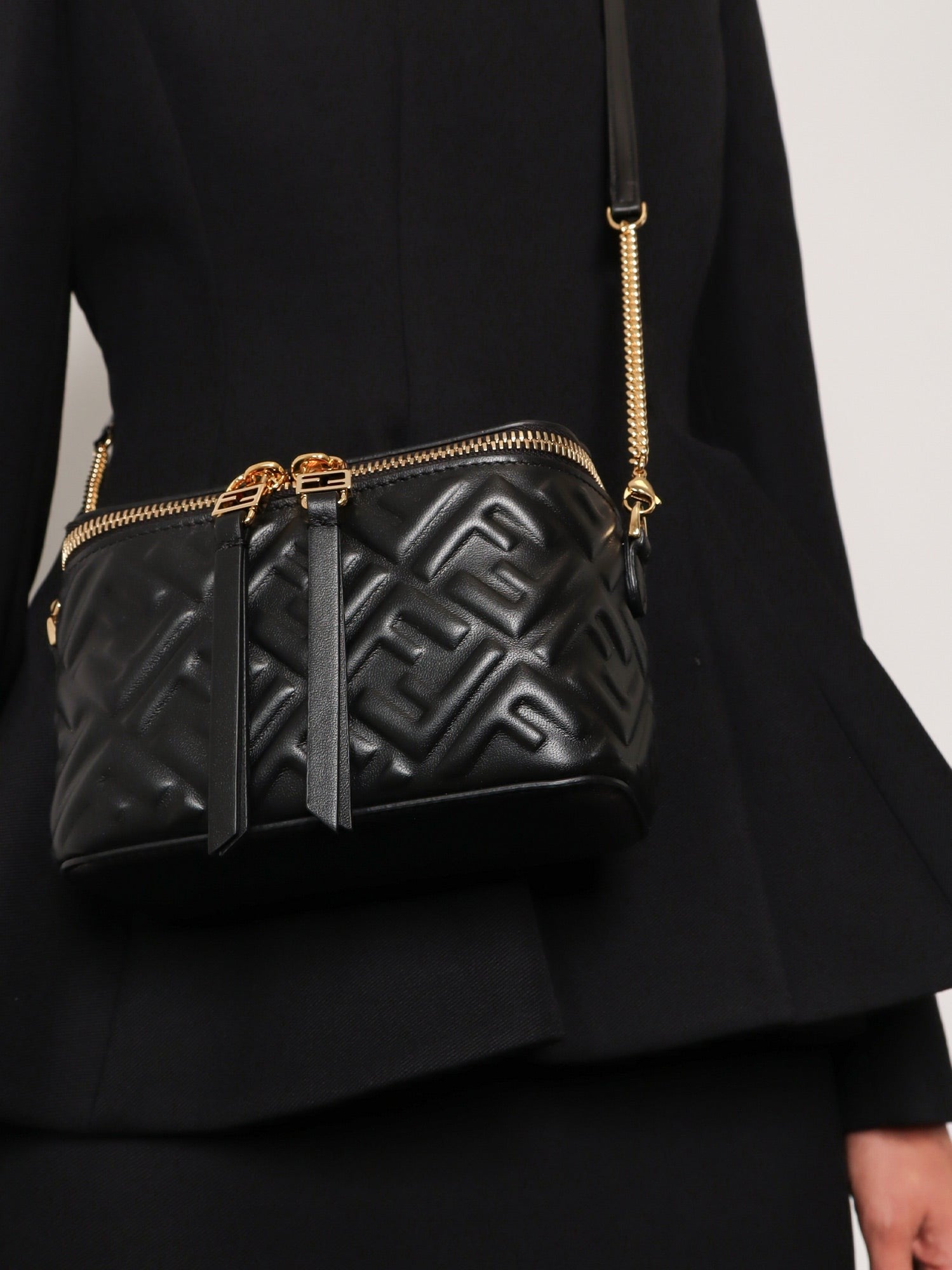 Fendi - Női - Nero+Oro Soft - Crossbody táska