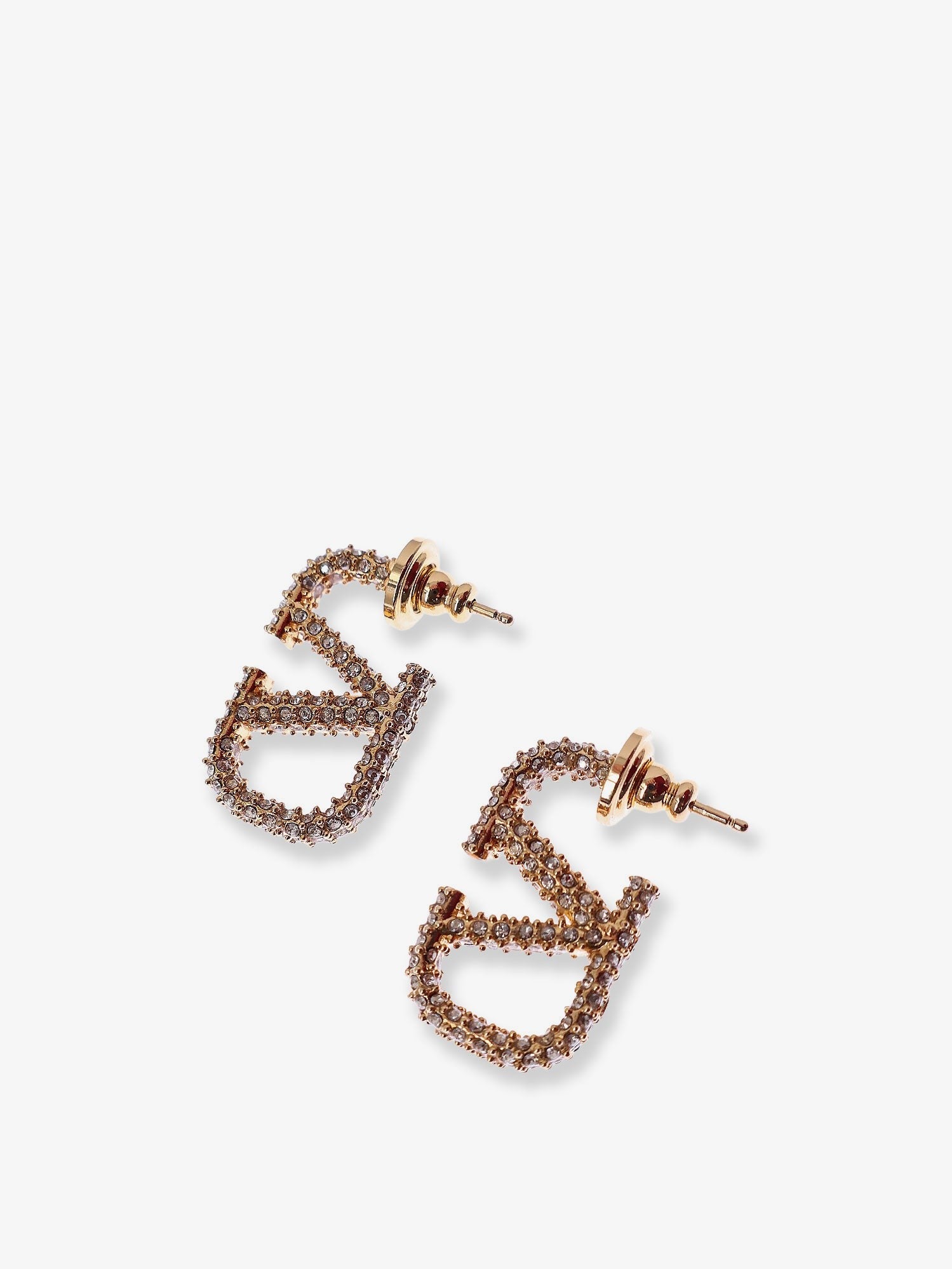 Valentino Garavani - Woman - Oro 18/Crystal Silver Shade - Earring
