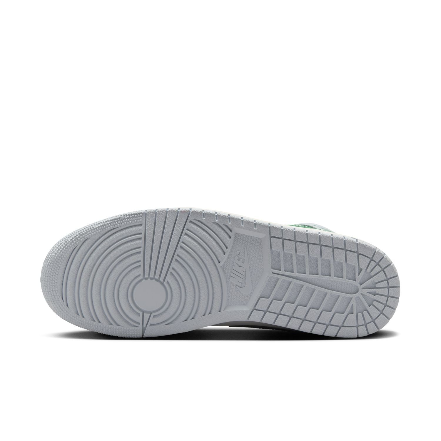 Air Jordan 1 Mid Fehér Tiszta Platina Fenyőzöld (GS)