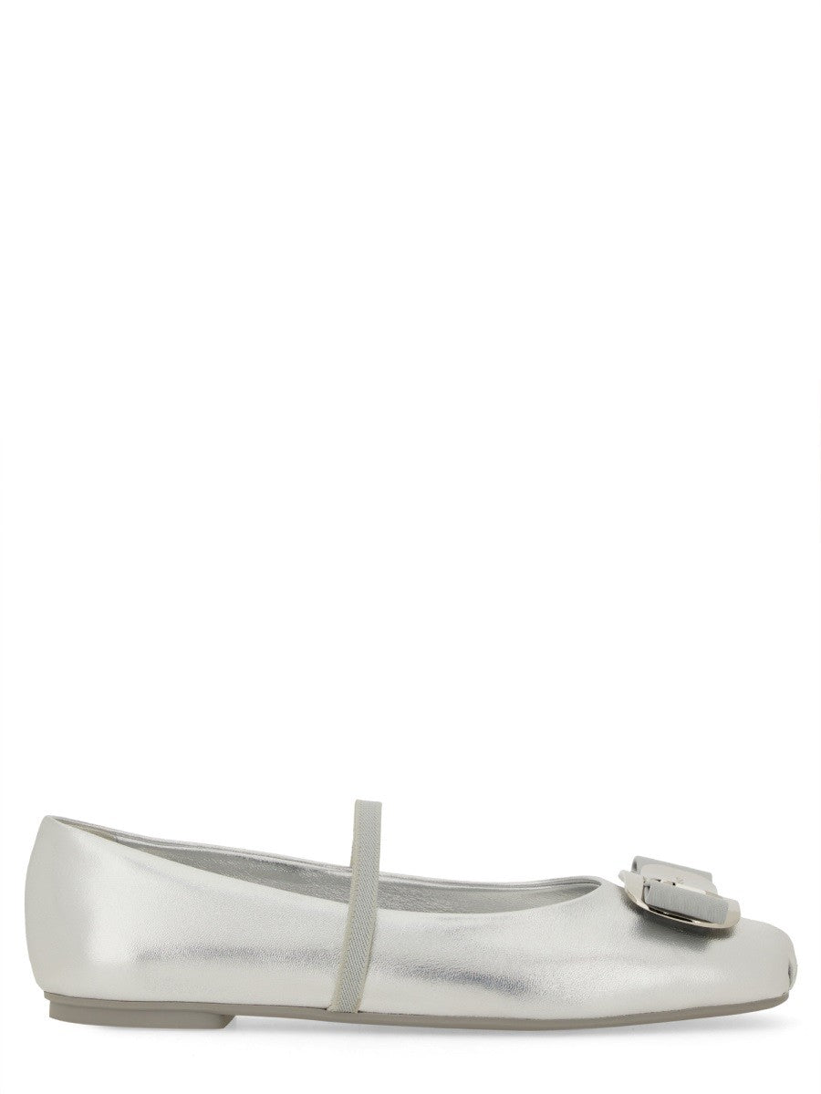 Ferragamo - Női - Ezüst - Lapos talpú cipő