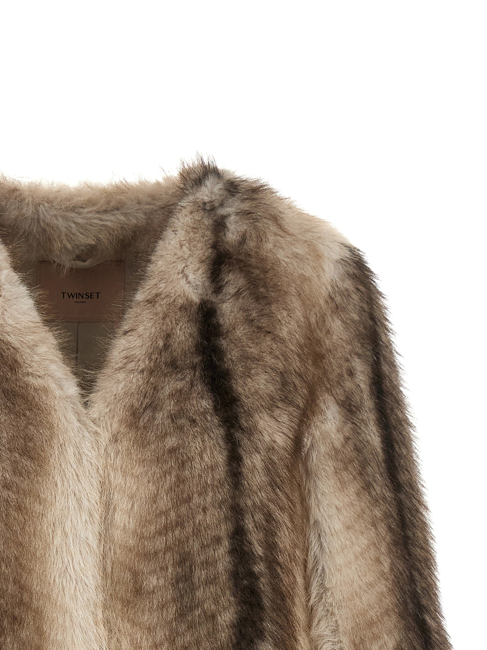 TWIN SET - nan - Brown - Fur