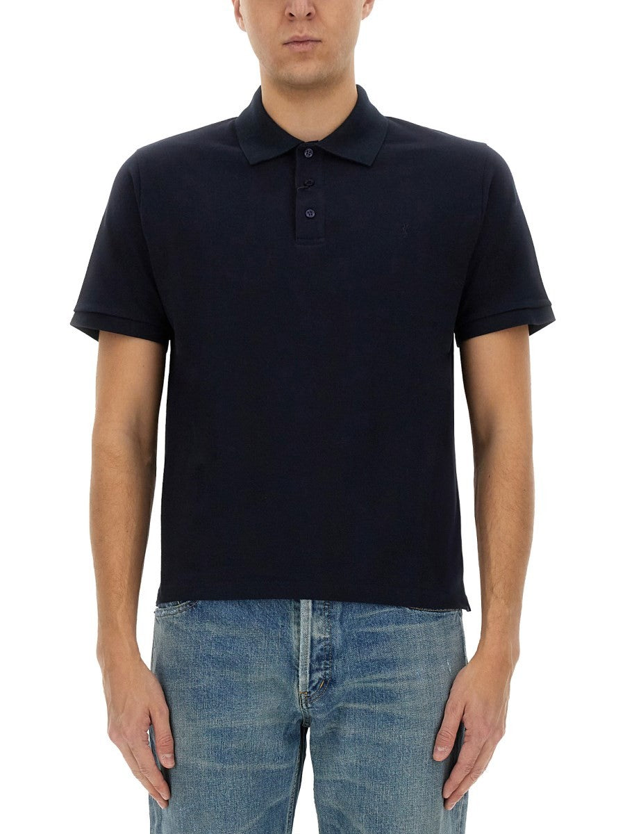 Saint Laurent - Man - Blue - Polo Shirts