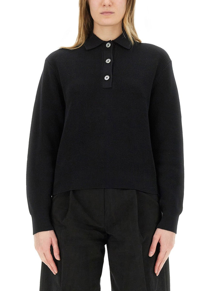 STUDIO NICHOLSON - Woman - Black - POLO SHIRT