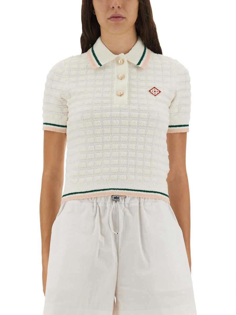 CASABLANCA - Woman - White - POLO SHIRTS