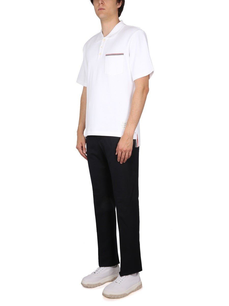 THOM BROWNE - Férfi - Fehér - Polo Póló