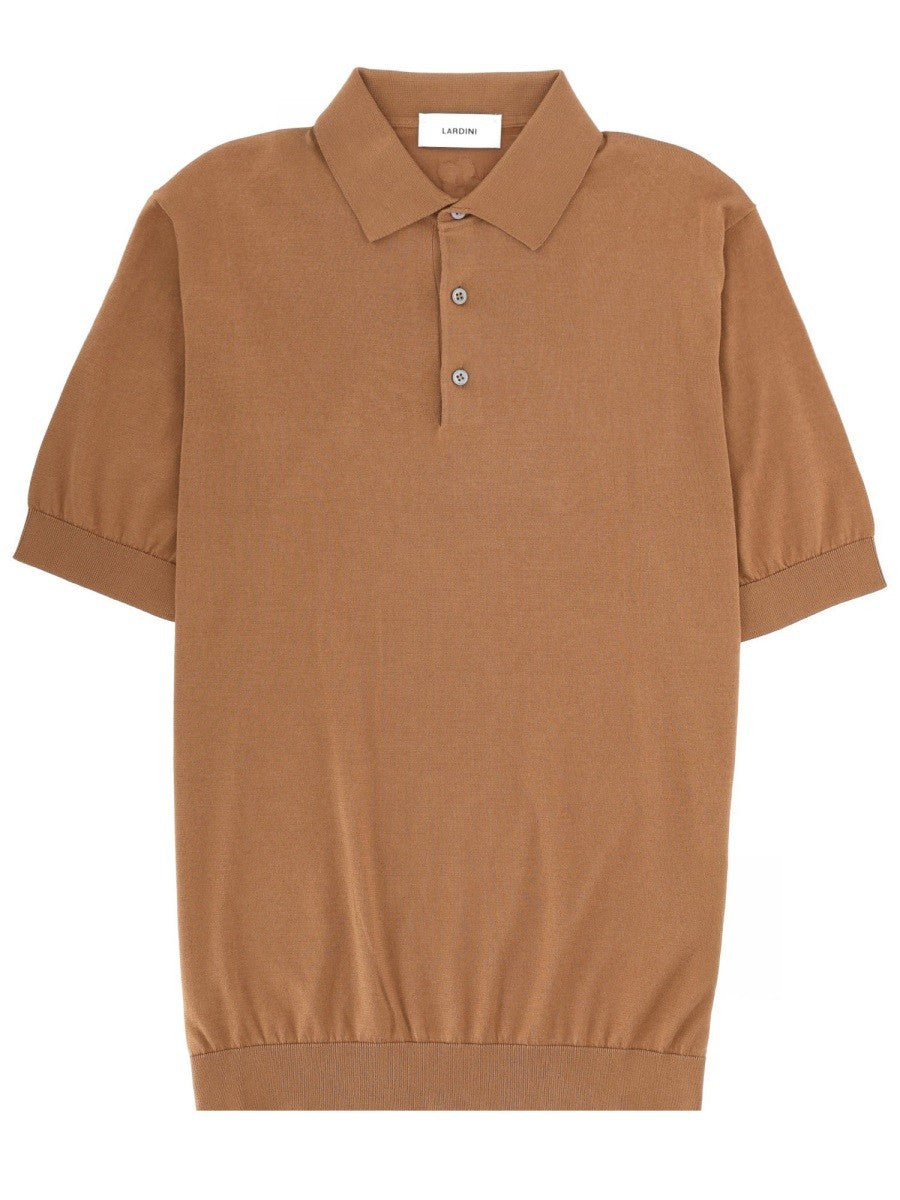 Lardini - Man - Brown - Polo Shirt