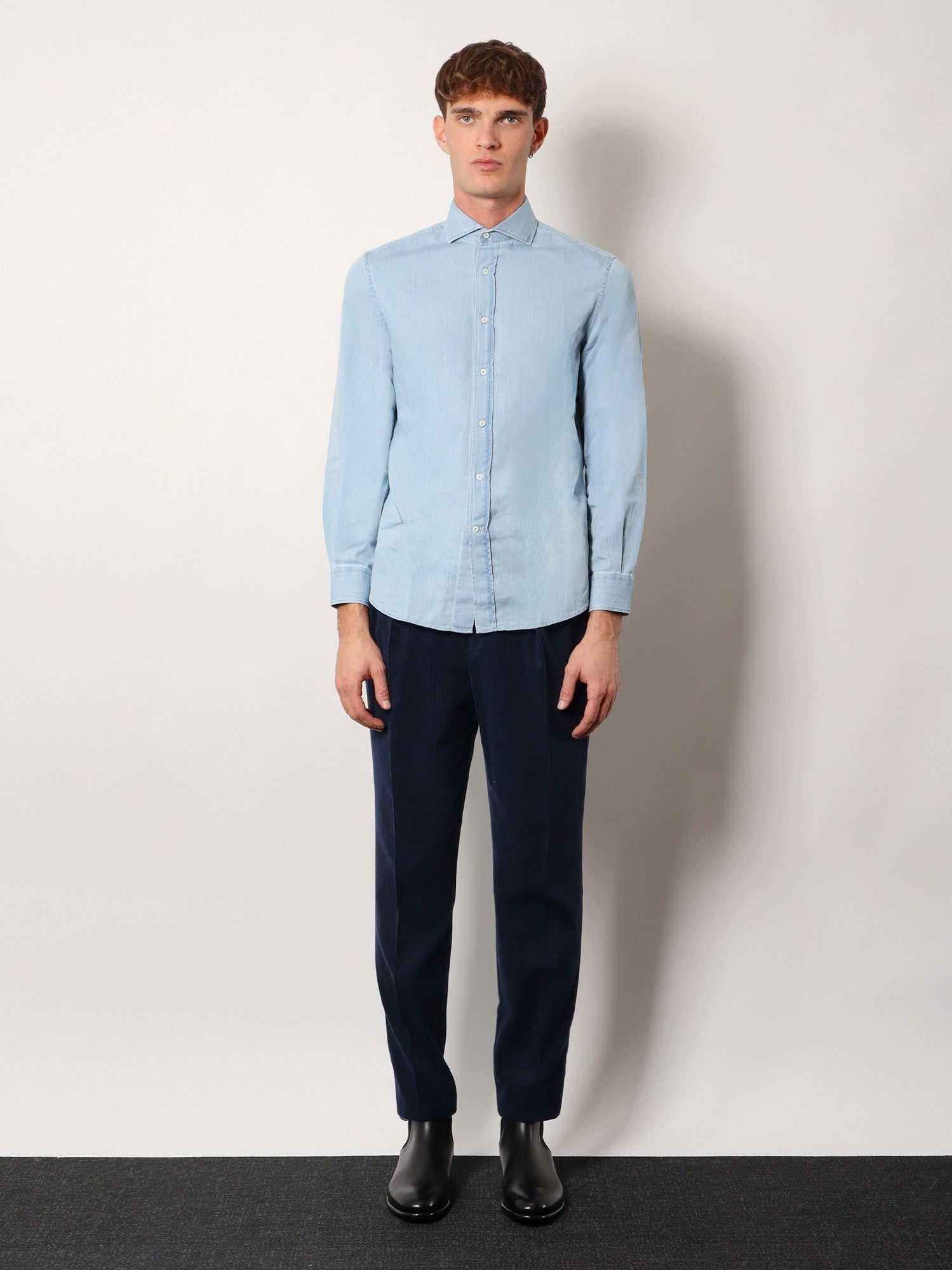 Brunello Cucinelli - Man - Blue - Shirt