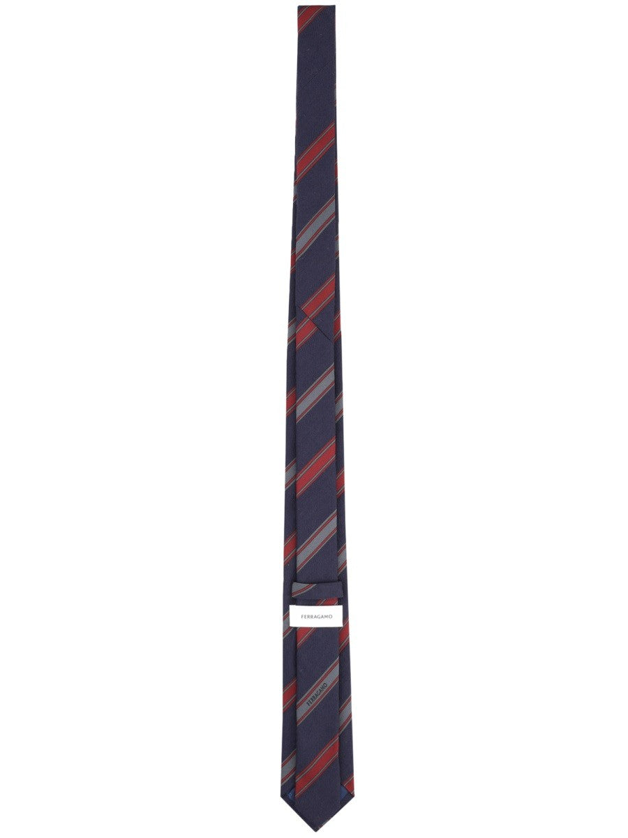 Ferragamo - Férfi - Kék - Nyakkendő