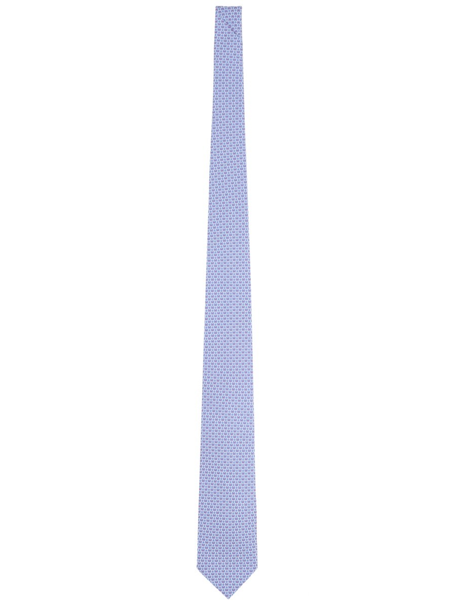 Ferragamo - Férfi - Kék - Nyakkendő
