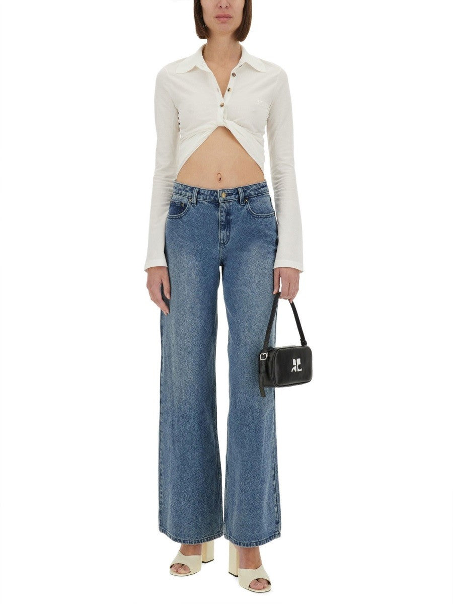 COURREGES - Woman - White - POLO SHIRTS