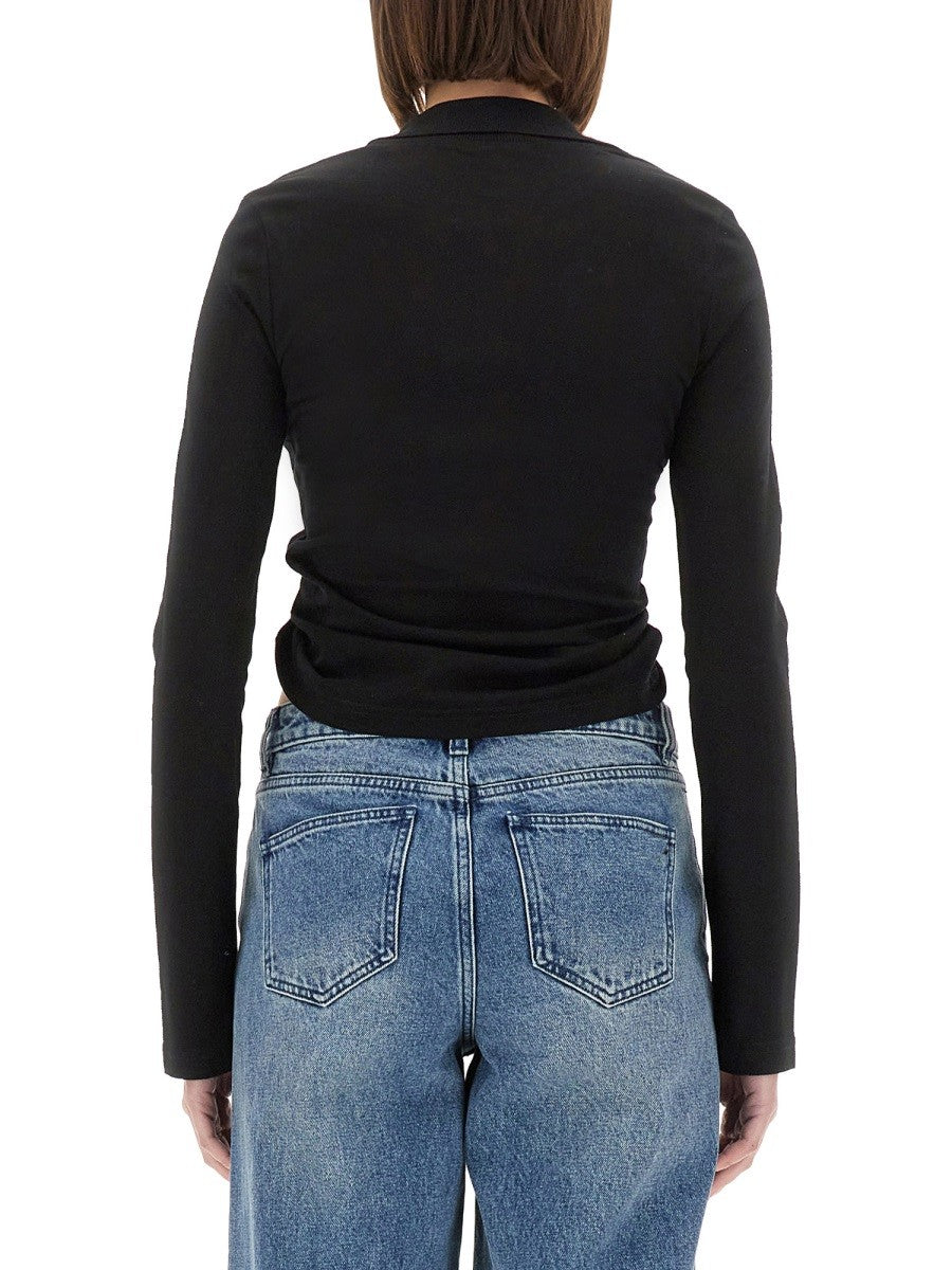 COURREGES - Woman - Black - POLO SHIRT