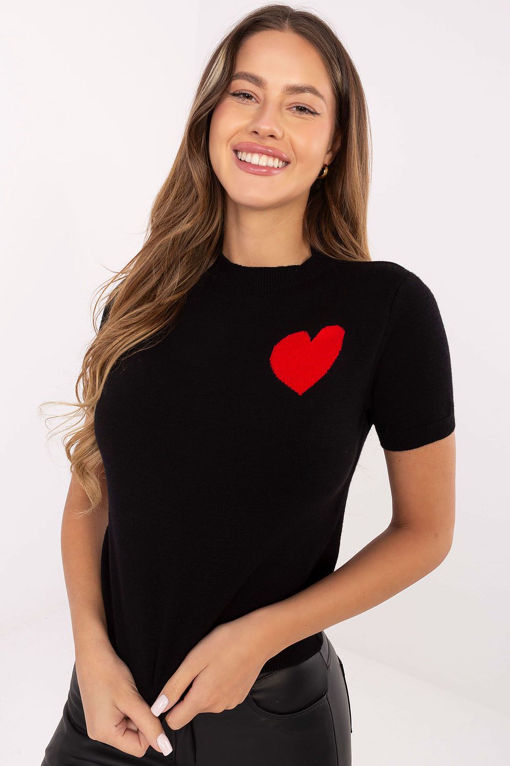 Short sleeve sweater model 219973 Factory Price 