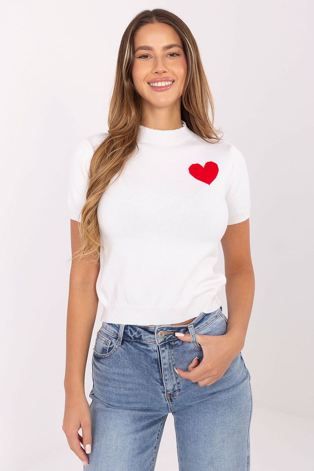  Short sleeve sweater model 220372 Factory Price 