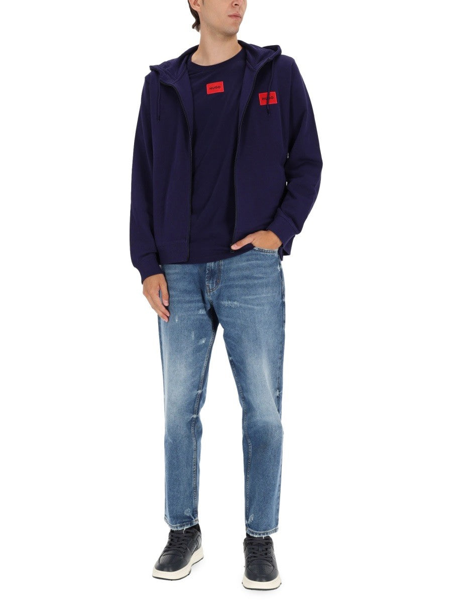 Hugo - Man - Blue - Sweatshirt