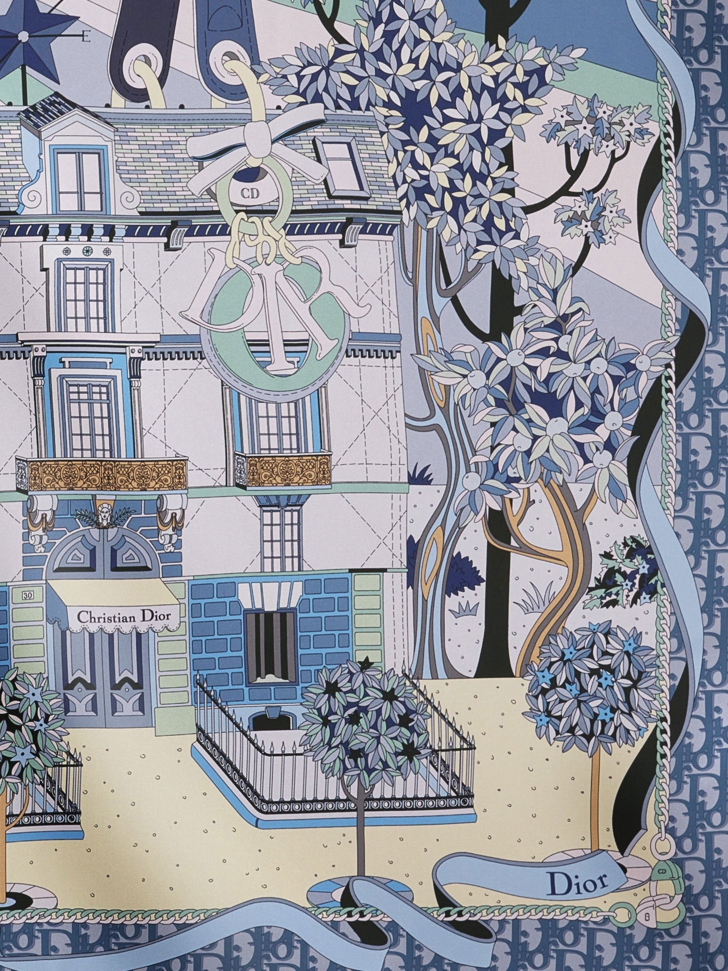 Dior - Woman - Blue - Scarf