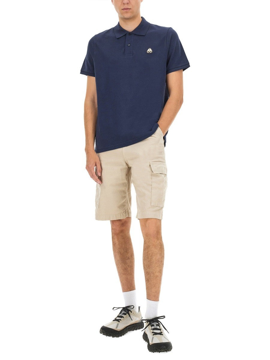 MOOSE KNUCKLES - Man - Blue - Polo Shirt