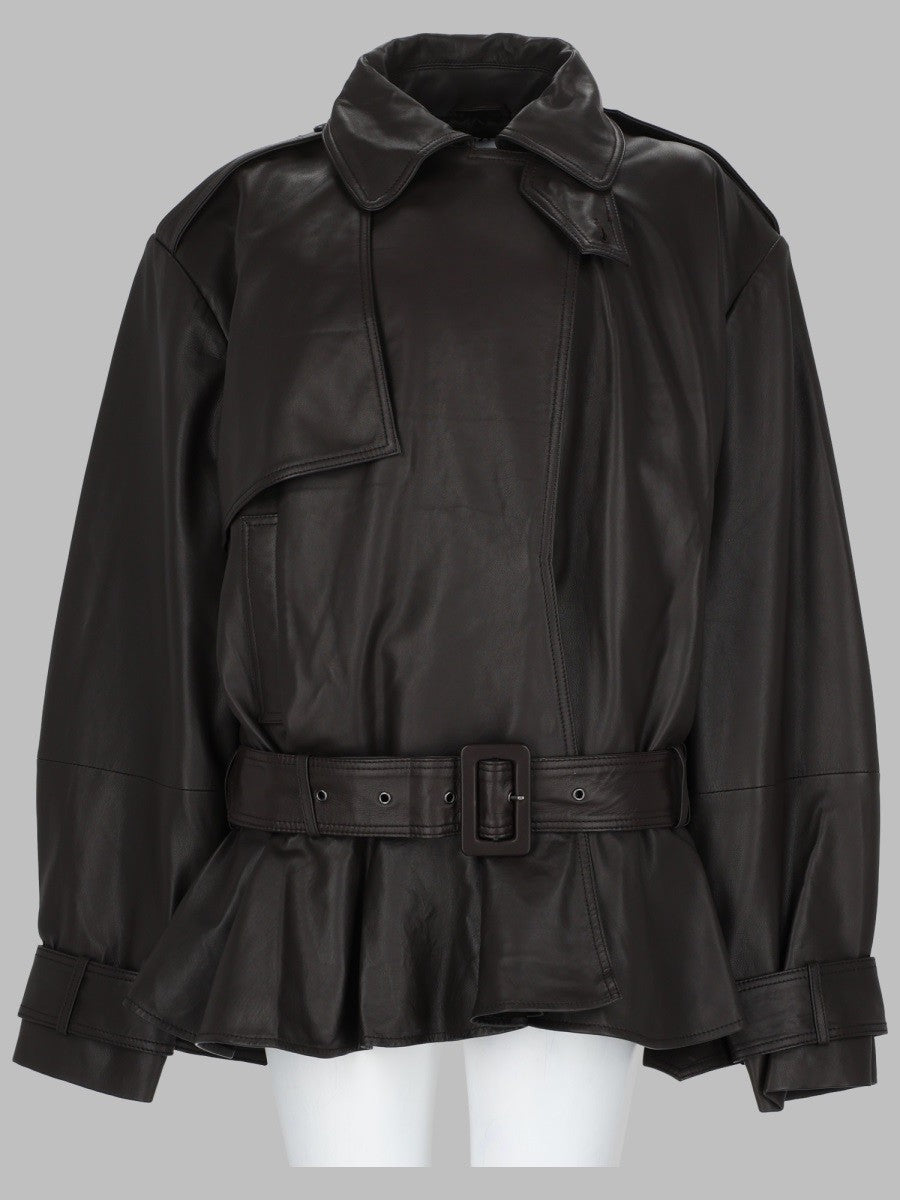 ROTATE - Woman - Brown - Leather Jacket