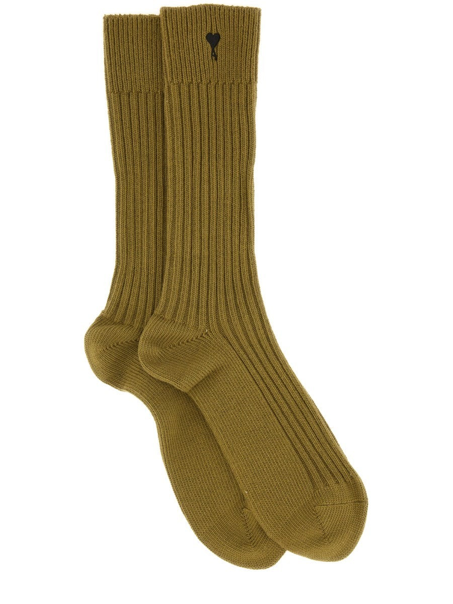 AMI PARIS - Unisex - Green - Socks