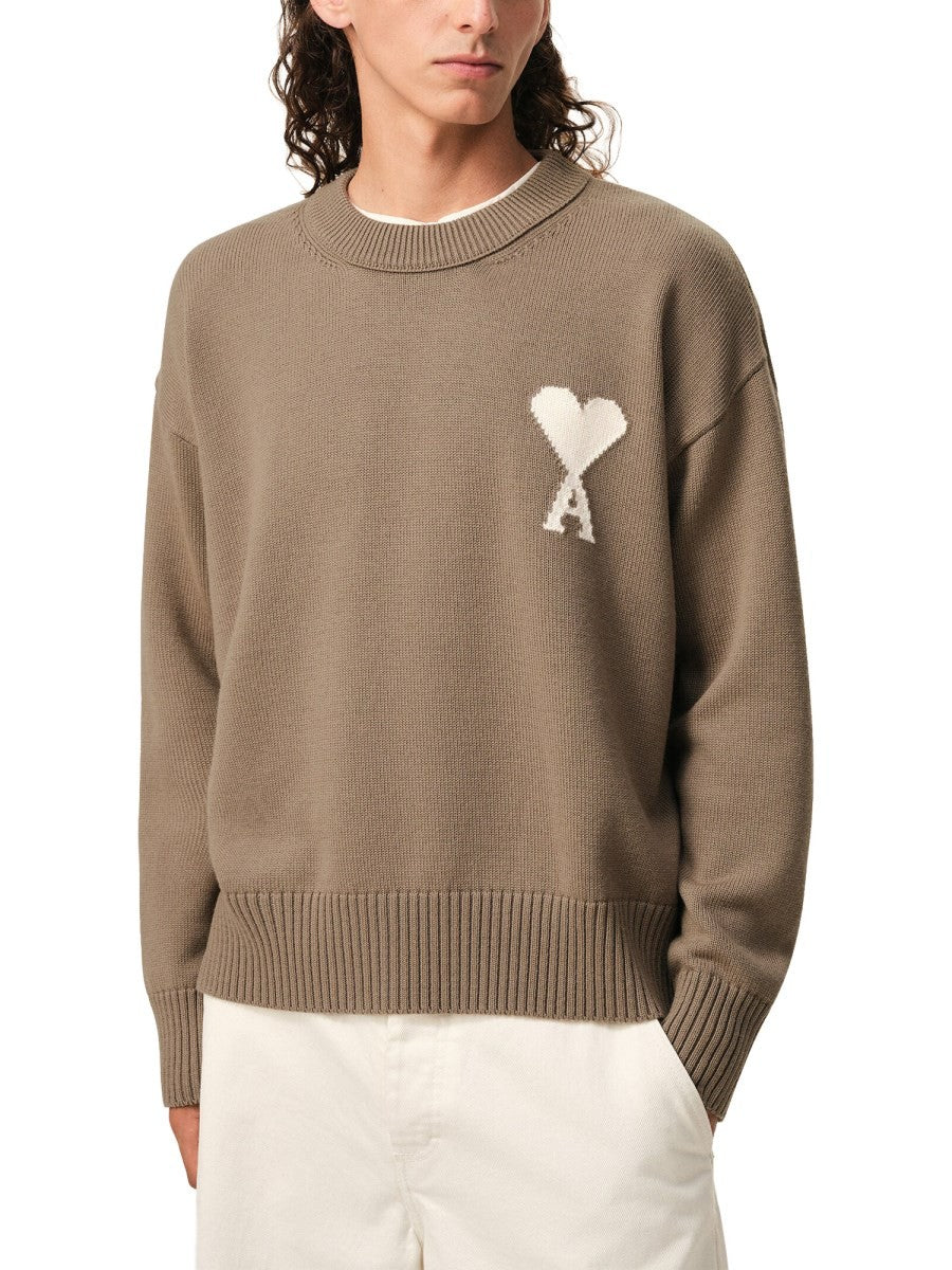AMI PARIS - Man - Beige - Sweater