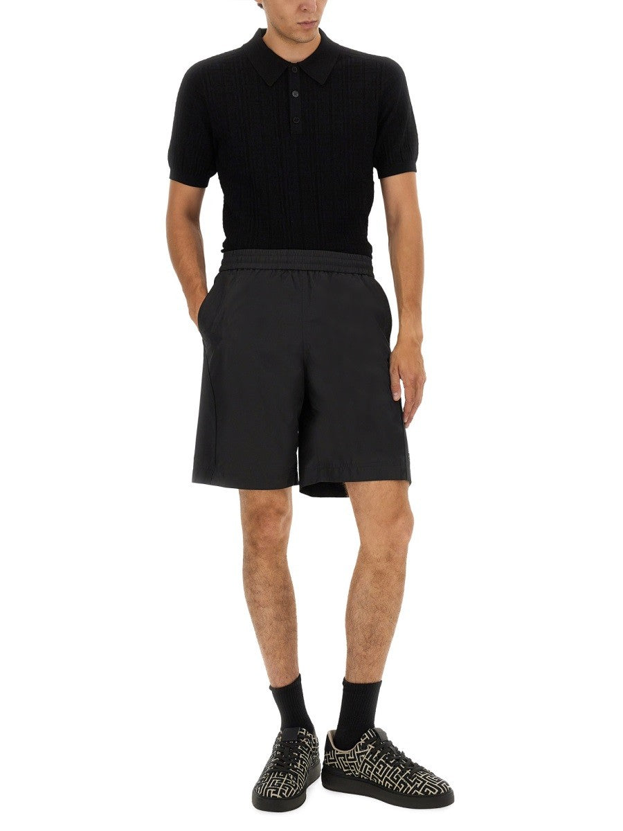 Balmain – Férfi – Fekete – Galléros póló
