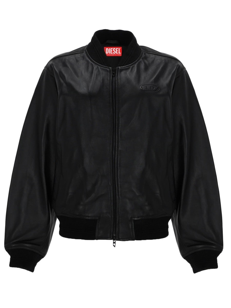 Diesel - Woman - Black - Leather Jacket