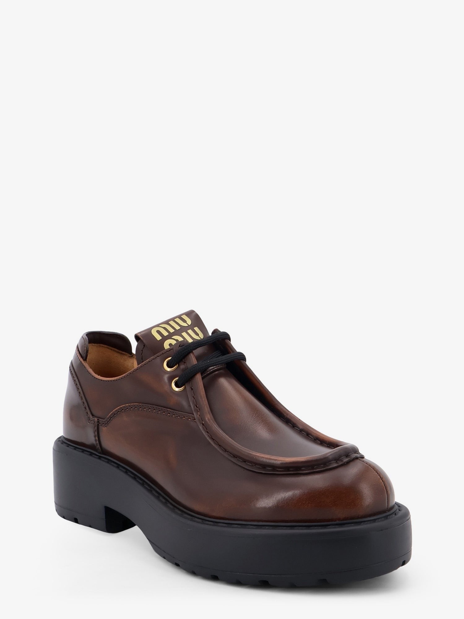 Miu Miu - Woman - Brown - Lace-Up