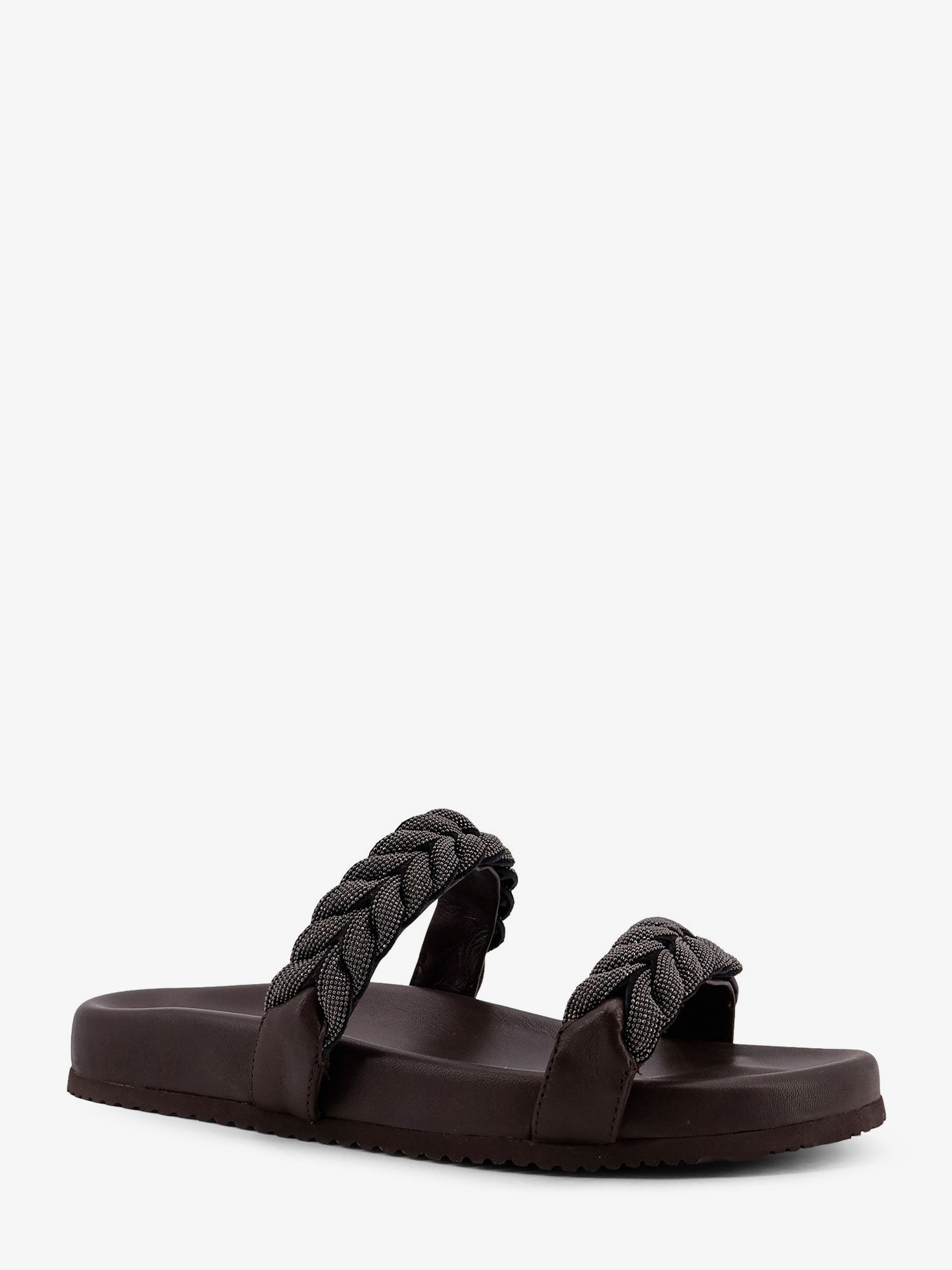 Brunello Cucinelli - Woman - Brown - Flat Sandal
