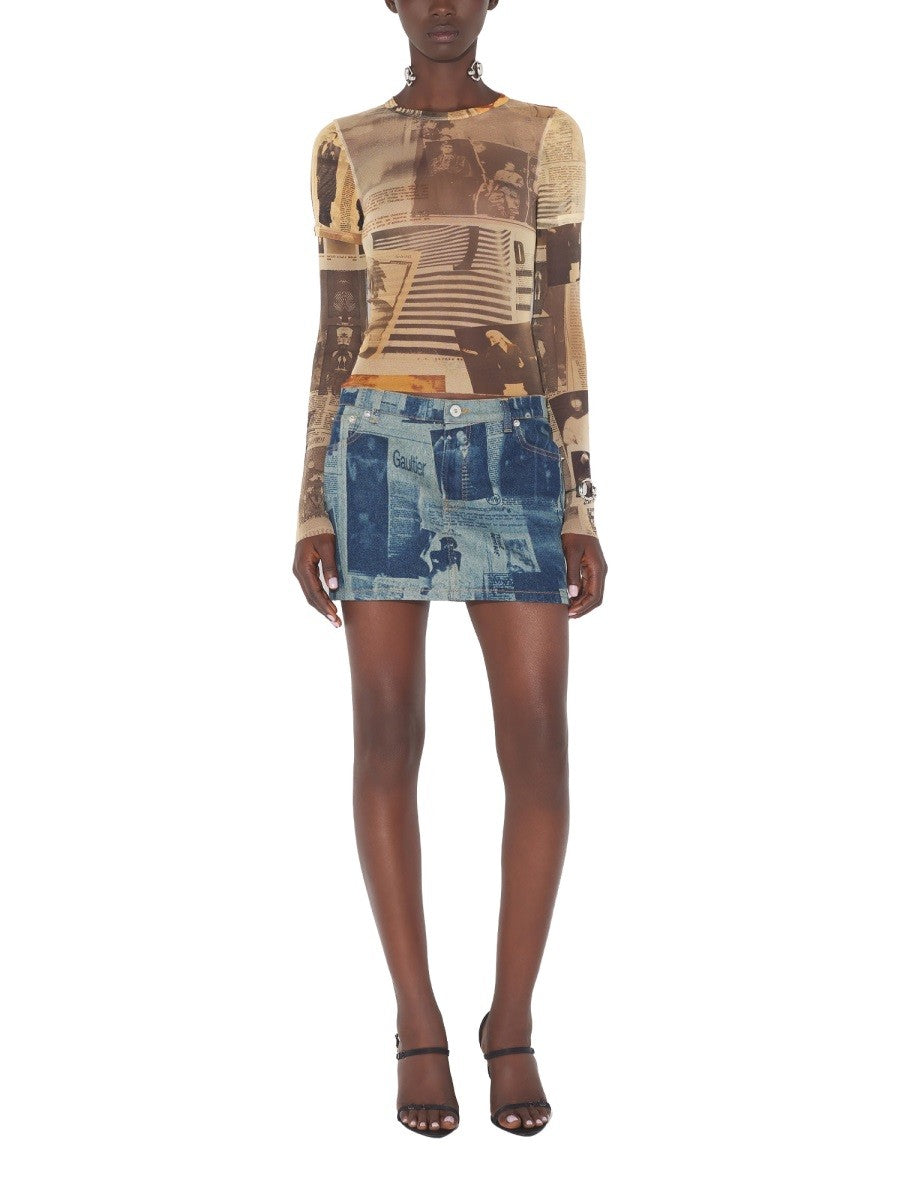 JEAN PAUL GAULTIER - Woman - Blue - Skirt