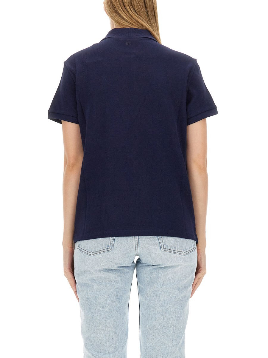 AMI PARIS - Woman - Blue - POLO SHIRT