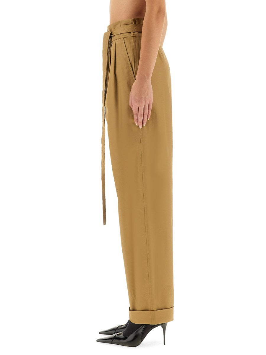 Saint Laurent - Woman - Beige - Pants