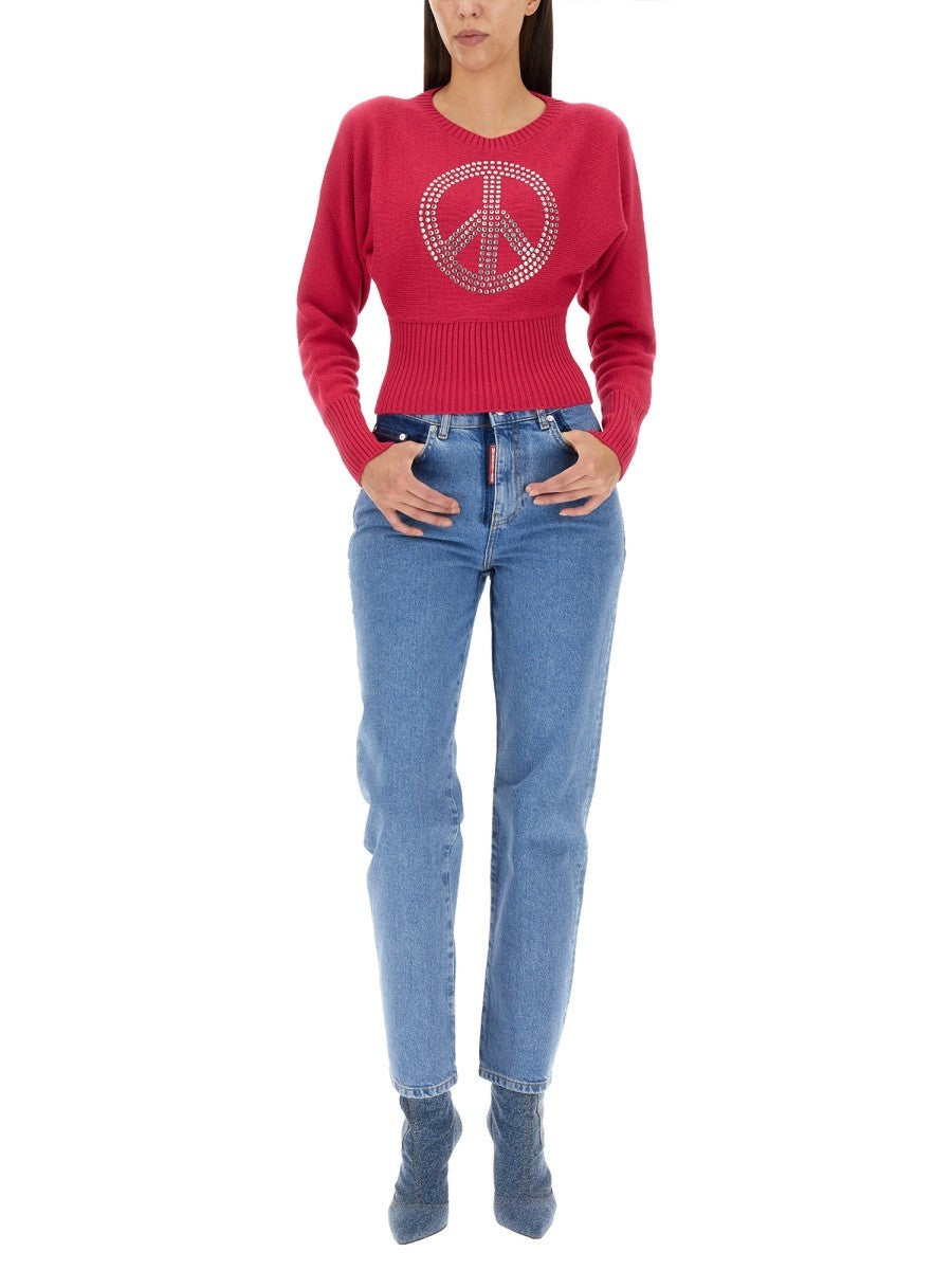 MOSCHINO JEANS - Női - Rózsaszín - Pulóver