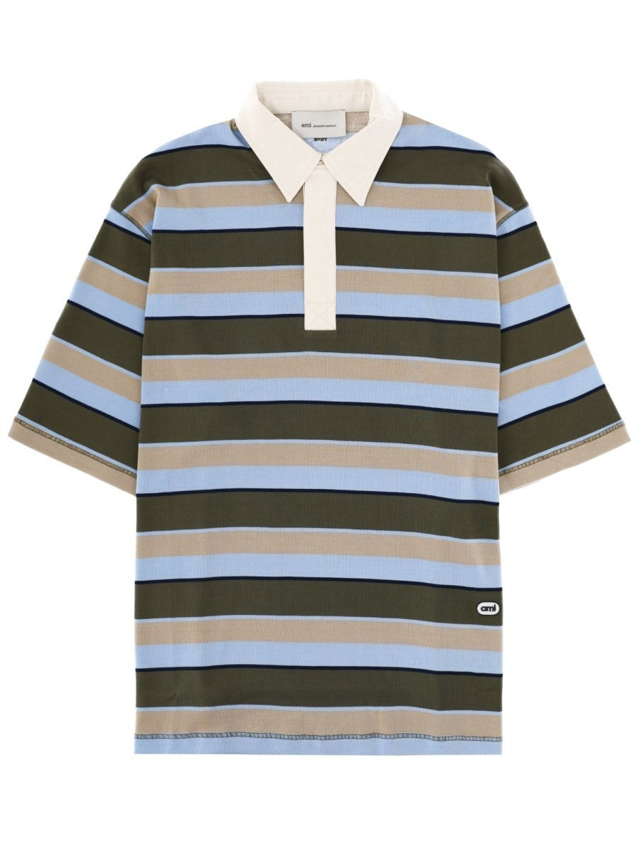 AMI PARIS - Man - Blue - Polo Shirt