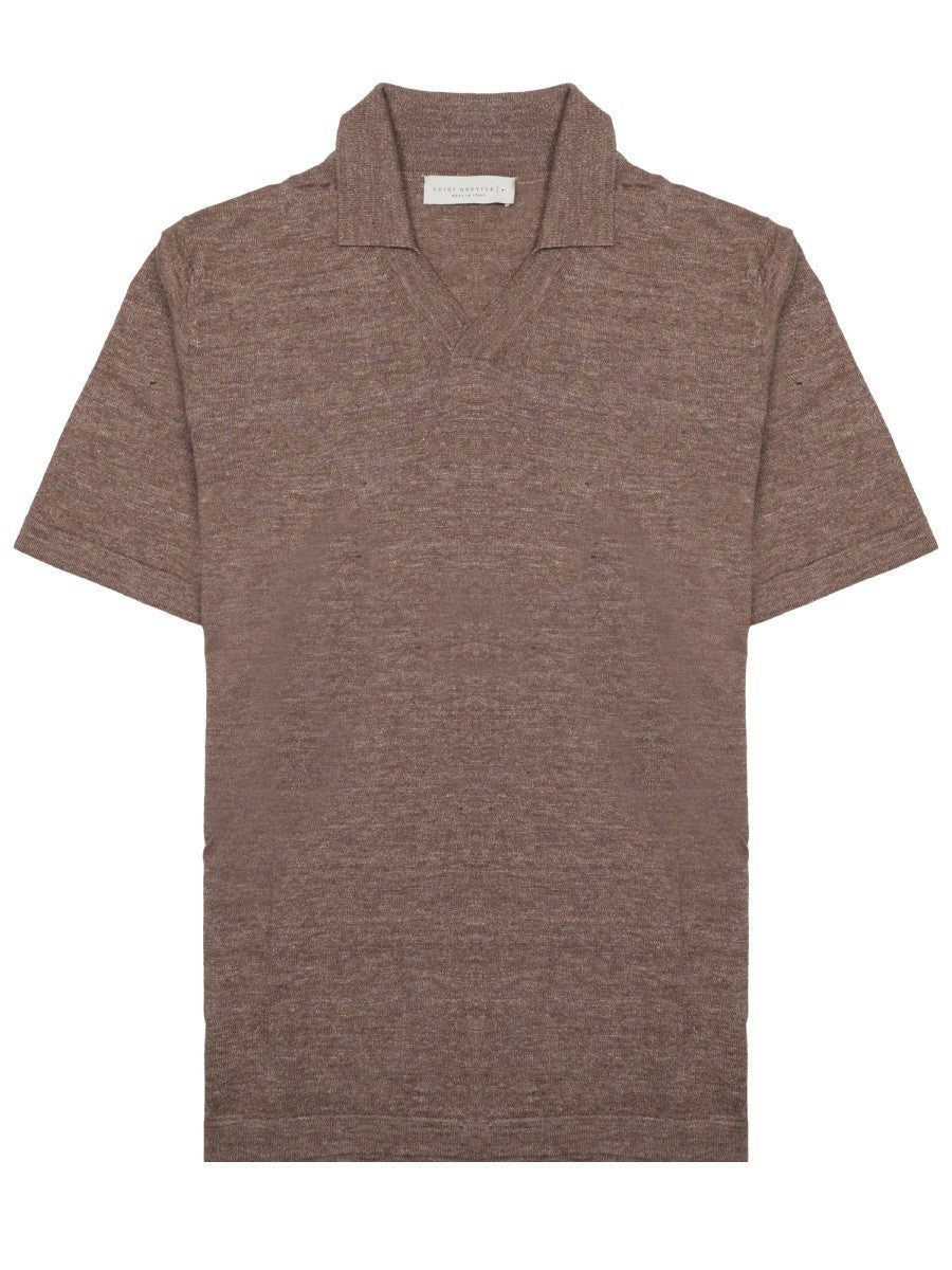 LUIGI GENTILE - Man - Brown - Polo Shirt