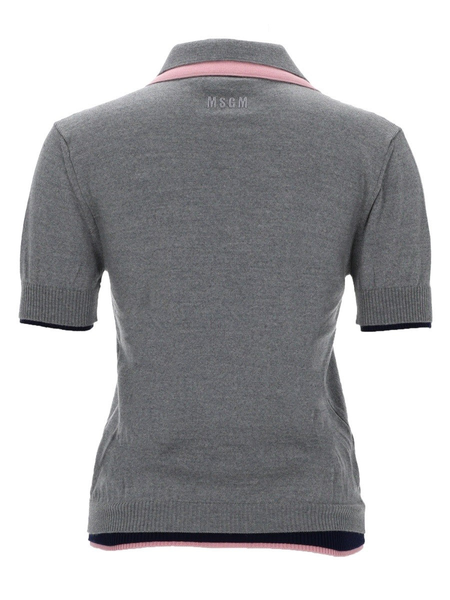 msgm - Woman - Grey - Polo Shirt