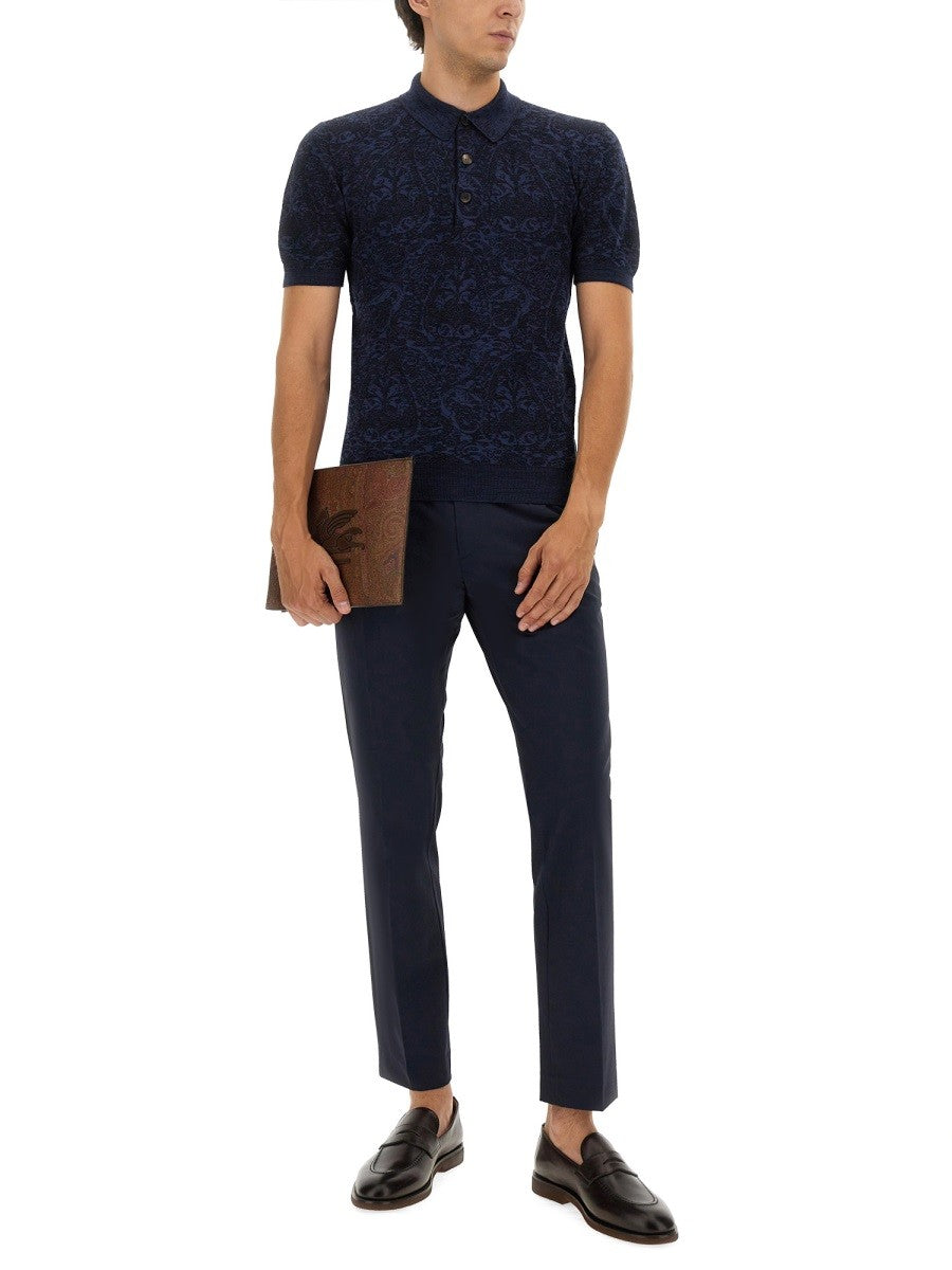 Etro - Man - Blue - Polo Shirts