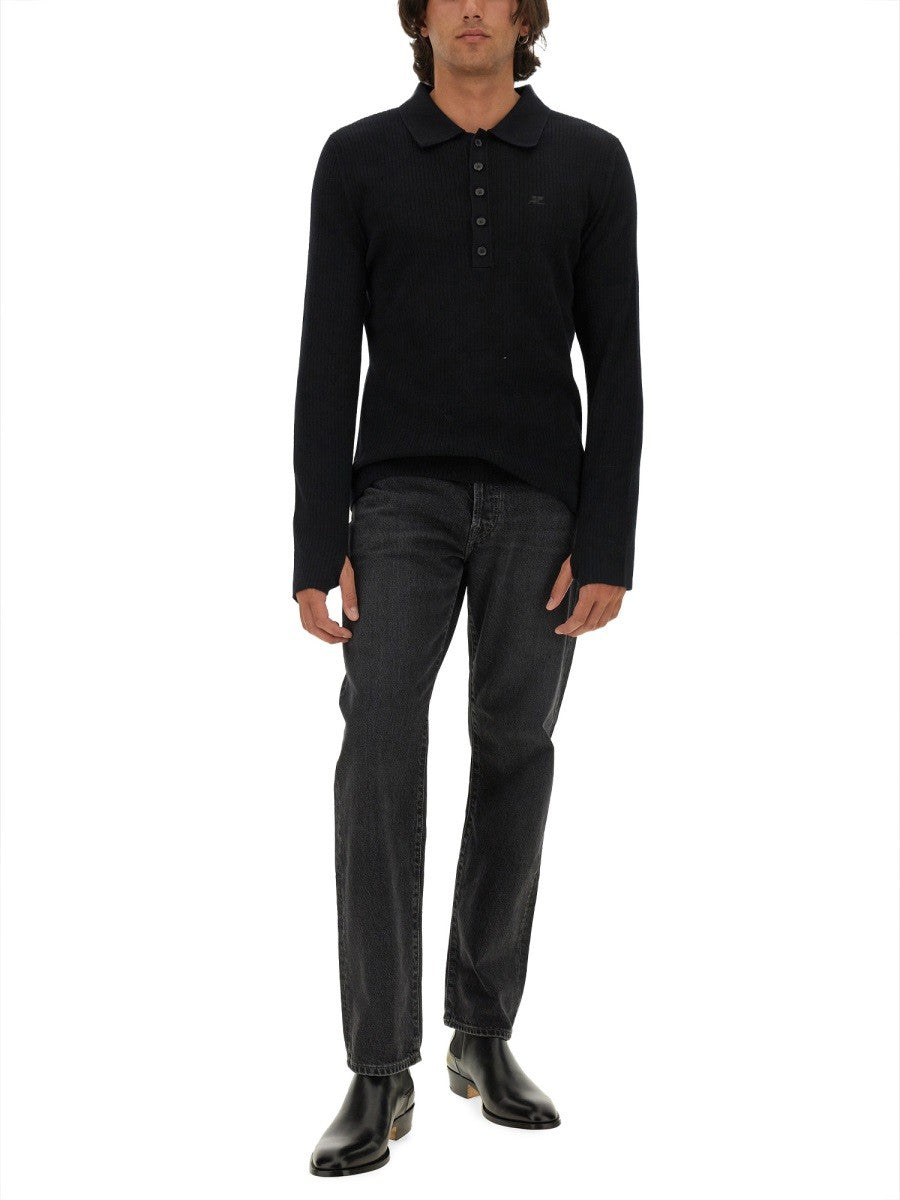 COURREGES - Man - Black - Polo Shirt