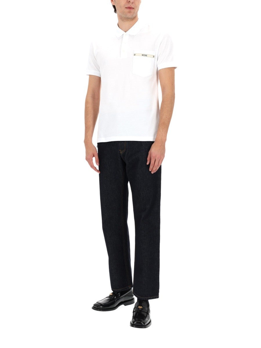 Moschino - Férfi - Fehér - Galléros póló