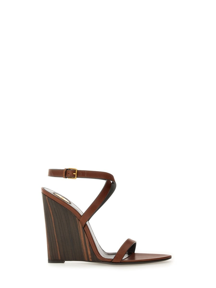 Saint Laurent - Női - Barna - Magassarkú szandál